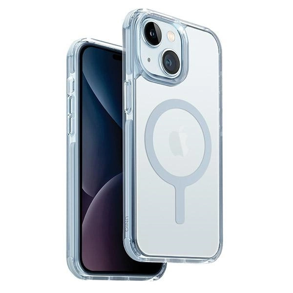 Uniq Combat Magclick uzlādes futrālis iPhone 15 Plus / 14 - Gaiši zils | Charging Case for Light Blue