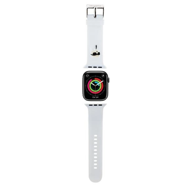 Ремешок Karl Lagerfeld для Apple Watch 38/40/41 mm 3D Rubber Karl Head, белый