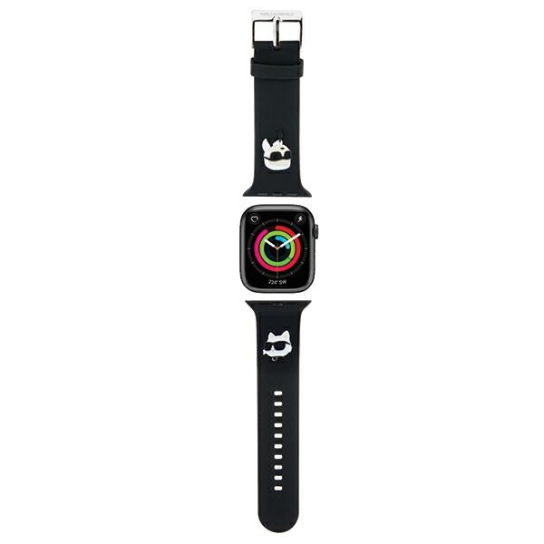Karl Lagerfeld 3D Rubber Karl&Choupette Heads strap for Apple Watch 38/40/41mm - black