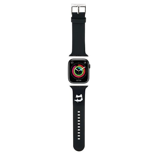 Ремешок Karl Lagerfeld для Apple Watch 38/40/41mm 3D Rubber Choupette, черный