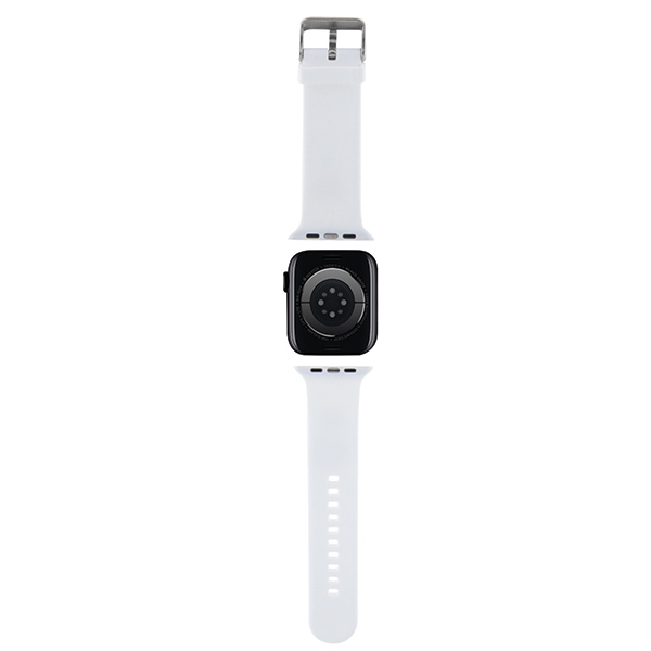 Ремешок Karl Lagerfeld для Apple Watch 42/44/45/49mm 3D Rubber Choupette Head, белый