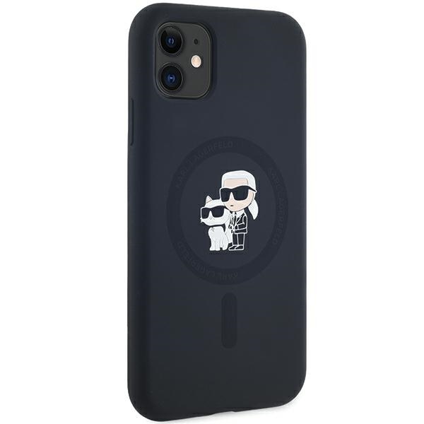 Karl Lagerfeld iPhone 11 / XR Case Silicone Karl & Choupette MagSafe, Black