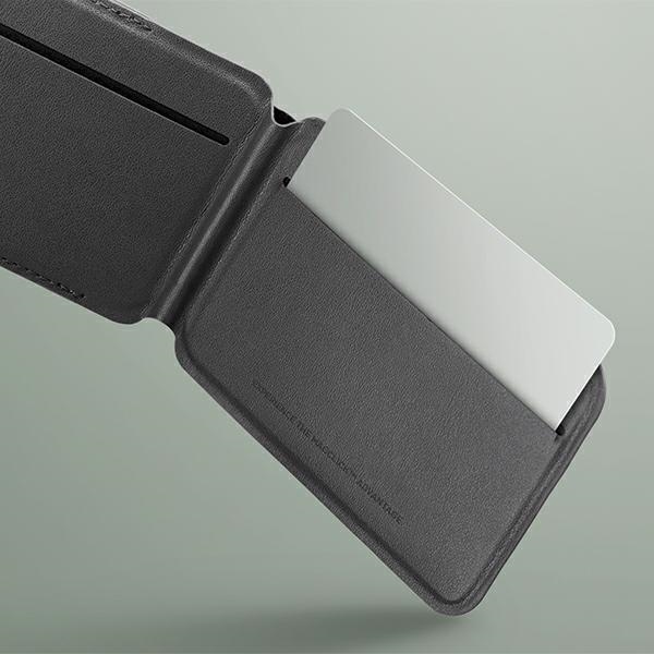 Магнитный RFID-кошелек Uniq Lyden DS с подставкой для телефона - бежевый...