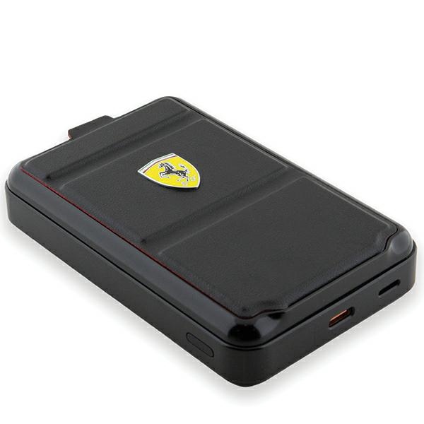Ferrari Metal Logo MagSafe Power Bank 10000mAh with Stand - Black