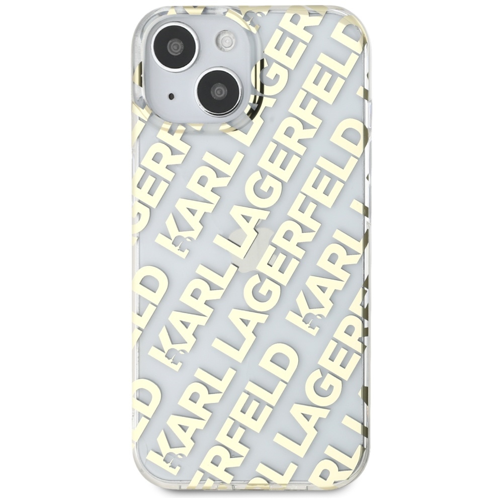 Karl Lagerfeld iPhone 15 / 14 / 13 Case IML Fullover Logo, Gold