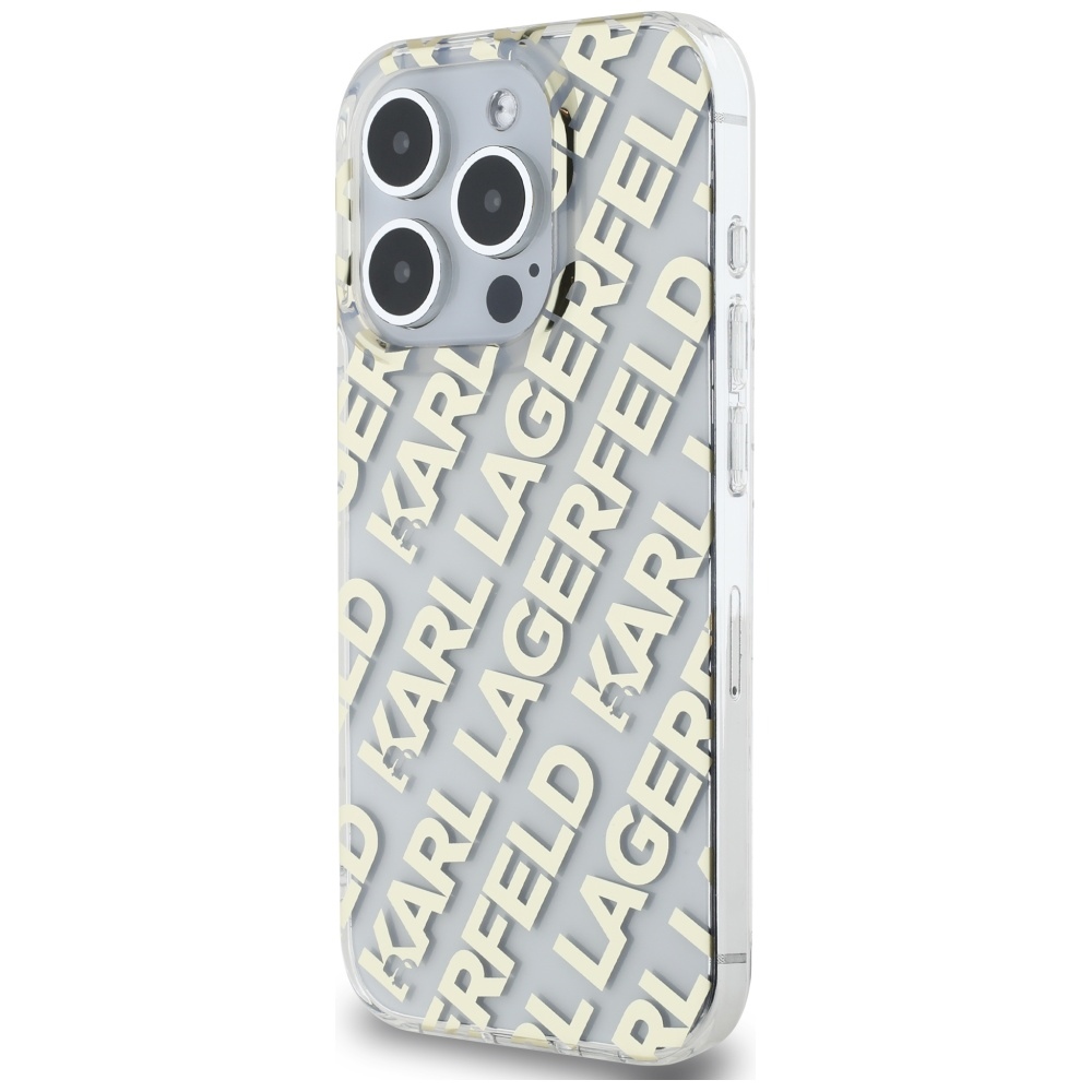 Karl Lagerfeld iPhone 15 Pro Max vāciņš IML Fullover Logo, zelta