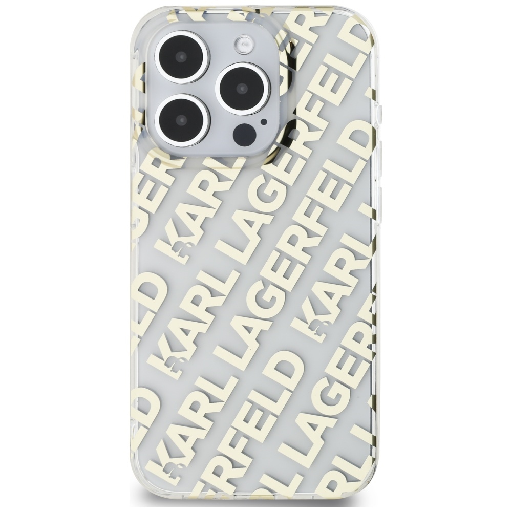 Karl Lagerfeld iPhone 15 Pro Max vāciņš IML Fullover Logo, zelta