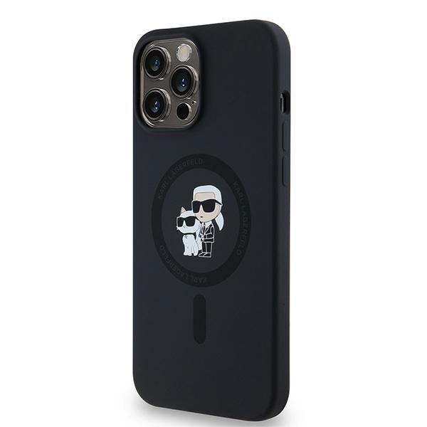 Apple iPhone 13 Pro Max 6.7\'\' Karl Lagerfeld Karl & Choupette Glitter MagSafe Cover Case, Black