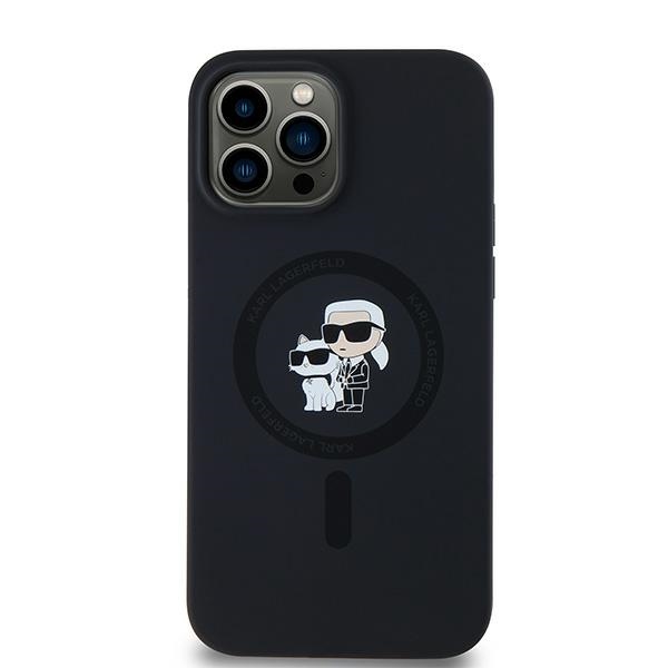 Apple iPhone 13 Pro 6.1\'\' Karl Lagerfeld Karl & Choupette Glitter MagSafe Cover Case, Black | Чехол Кейс...