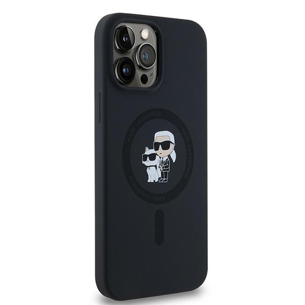 Apple iPhone 13 Pro 6.1\'\' Karl Lagerfeld Karl & Choupette Glitter MagSafe Cover Case, Black | Чехол Кейс...