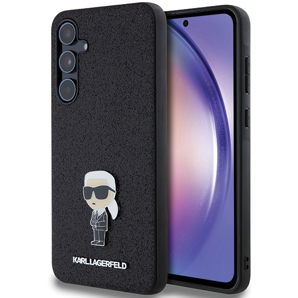 Чехол Karl Lagerfeld для Samsung Galaxy A55 Fixed Glitter Ikonik, черный
