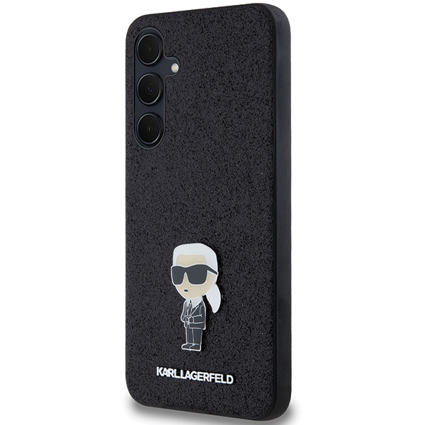 Karl Lagerfeld Samsung Galaxy A55 Case Fixed Glitter Ikonik, Black