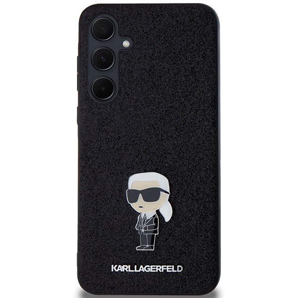 Karl Lagerfeld Samsung Galaxy A55 Case Fixed Glitter Ikonik, Black
