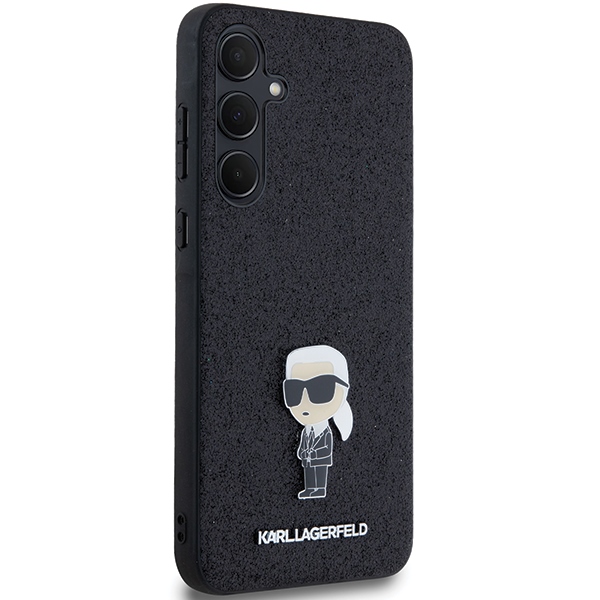 Karl Lagerfeld Samsung Galaxy A55 Case Fixed Glitter Ikonik, Black
