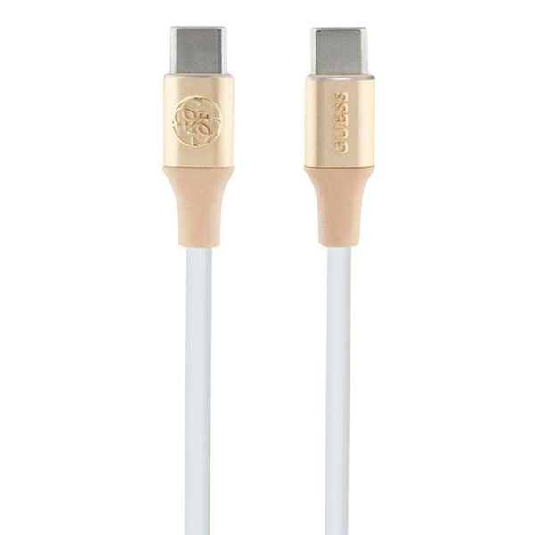 Guess Ebossed Logo USB-C / kabelis 1,5 m ar ātru uzlādi - zelta krāsā | Cable 1.5m Fast Charging Gold