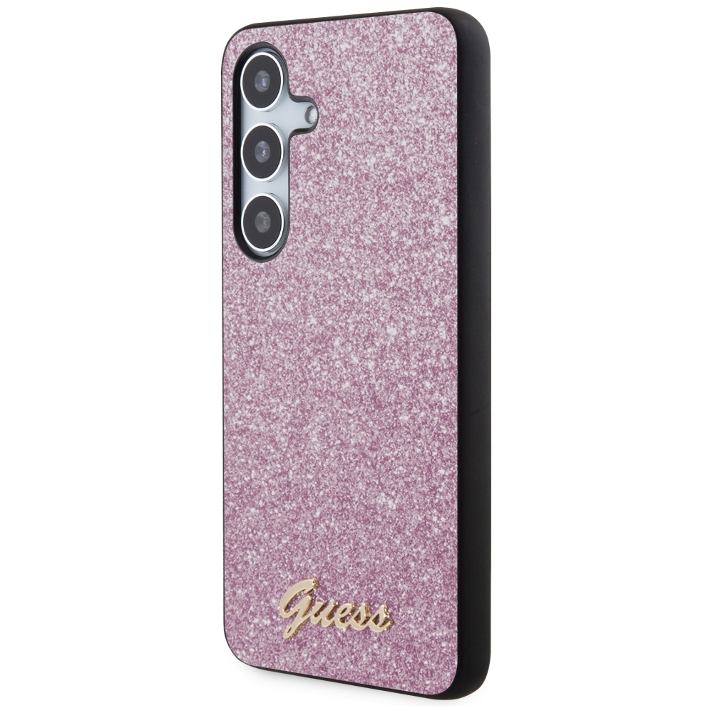 Guess Samsung Galaxy S24+ Case Glitter Script, Purple