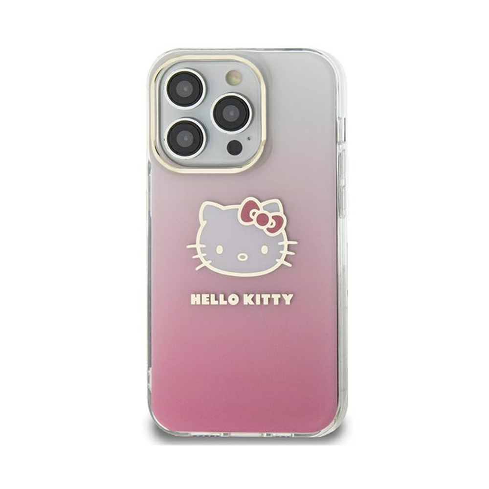 Чехол Hello Kitty для Samsung Galaxy A55 IML Gradient Electrop Kitty Head, розовый