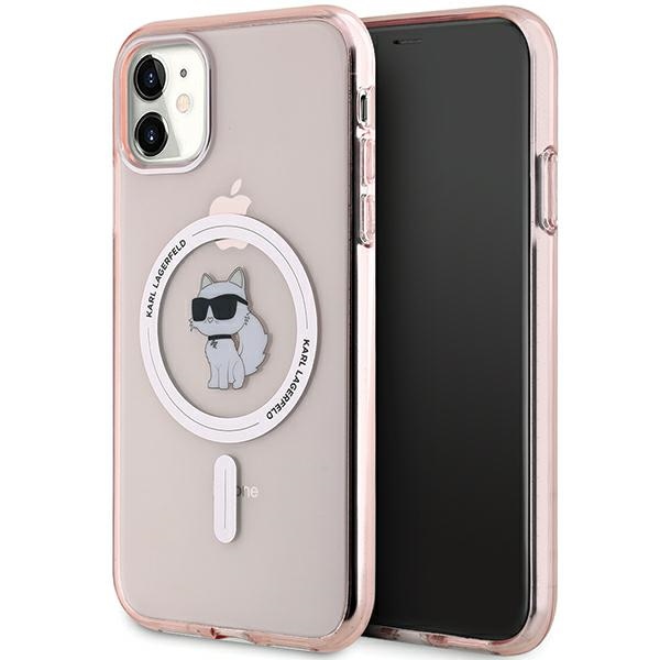 Karl Lagerfeld iPhone 11 / XR vāciņš IML Choupette MagSafe, rozā