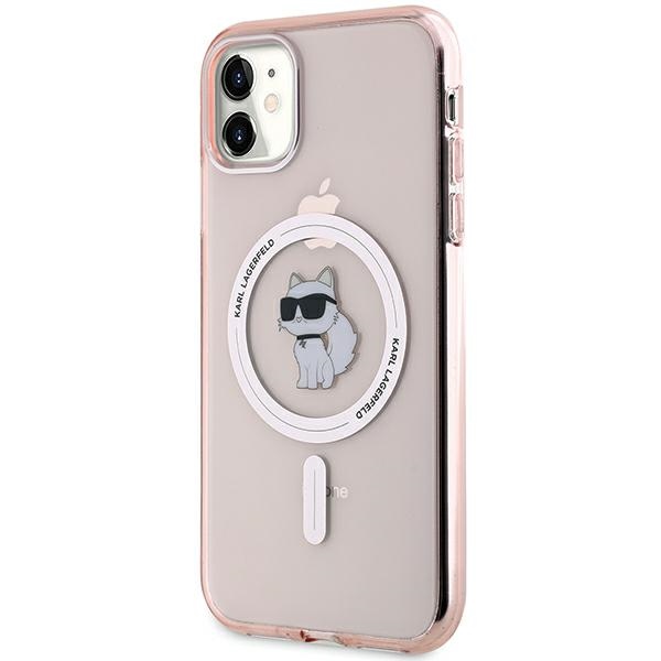 Karl Lagerfeld iPhone 11 / XR vāciņš IML Choupette MagSafe, rozā