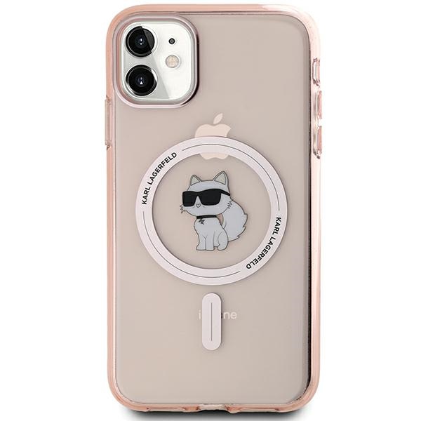 Karl Lagerfeld iPhone 11 / XR vāciņš IML Choupette MagSafe, rozā