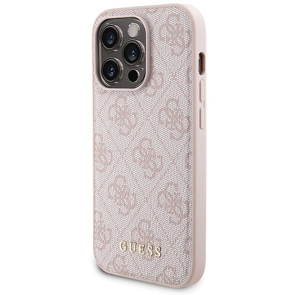 Apple iPhone 14 Pro 6.1\'\' Guess 4G Metal Logo + 5000mAh MagSafe Power Bank Case Cover, Pink | Telefona Maciņš Vāks...