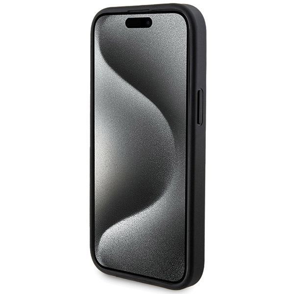 Apple iPhone 15 6.1\'\' Guess 4G Metal Logo + 5000mAh MagSafe Power Bank Case Cover, Black | Telefona Maciņš Vāks...
