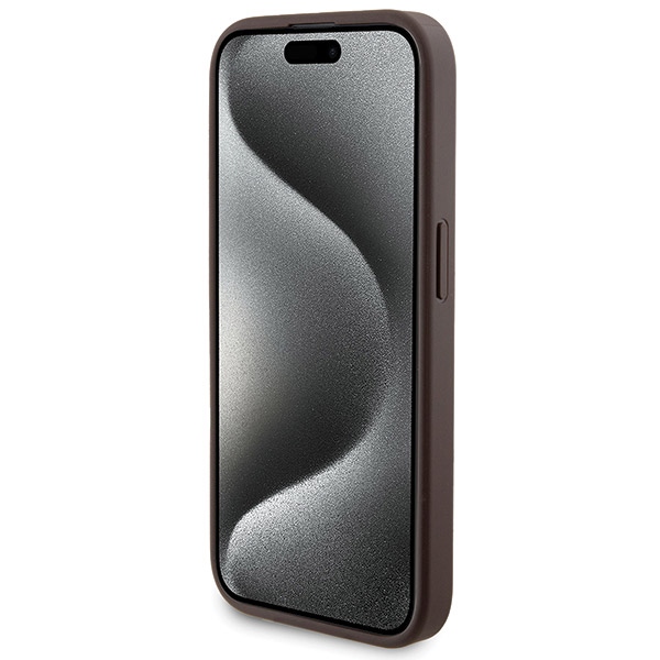 Apple iPhone 15 Pro Max 6.7\'\' Guess 4G Metal Logo + 5000mAh MagSafe Power Bank Case Cover, Brown | Telefona Maciņš...