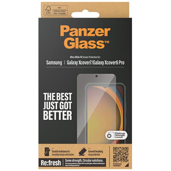 Закаленное стекло PanzerGlass Ultra-Wide Fit для Samsung Galaxy Xcover7 / Xcover6 Pro