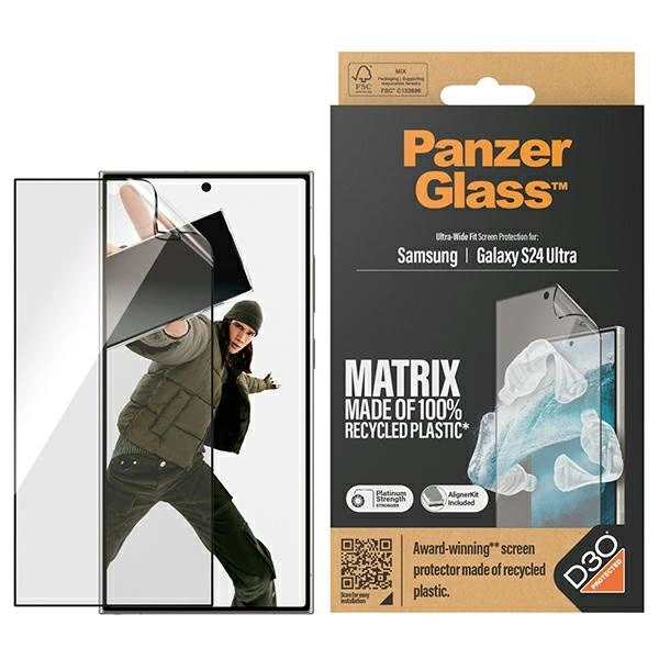 PanzerGlass Ultra-Wide Fit закаленное стекло с D3O® аппликатором для Samsung Galaxy...