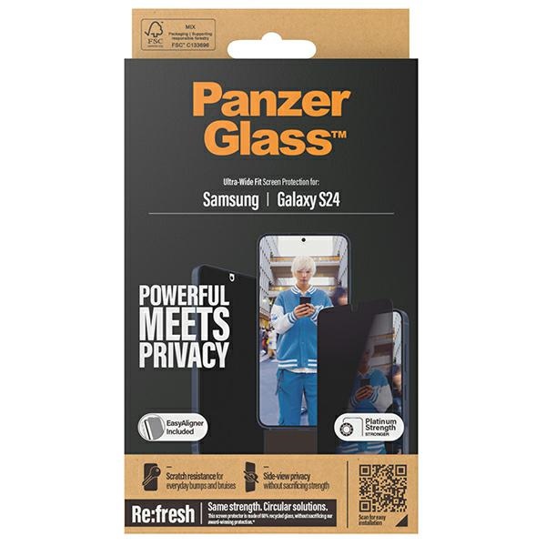 Закаленное стекло PanzerGlass Ultra-Wide Fit Privacy с позиционером для Samsung Galaxy...