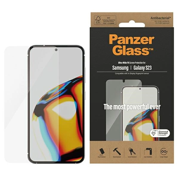 Закаленное стекло PanzerGlass Ultra-Wide Fit для Samsung Galaxy S23