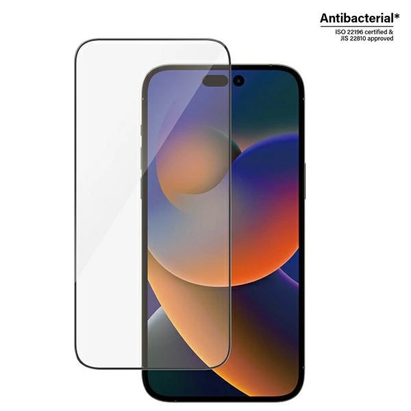 Антибактериальное закаленное стекло PanzerGlass Ultra-Wide Fit с...