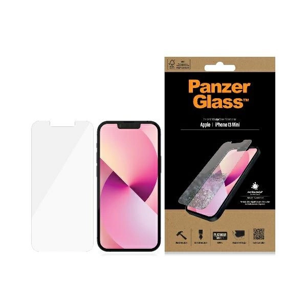 Антибактериальное закаленное стекло PanzerGlass Standard Super+ для iPhone 13 mini