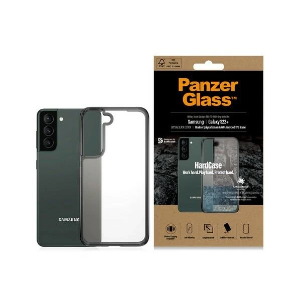 PanzerGlass HardCase antibakteriāls militāri sertificēts apvalks Samsung Galaxy S22+ - caurspīdīgs | antibacterial...