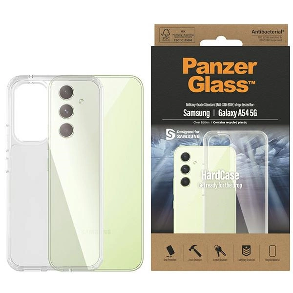 Антибактериальный сертифицированный чехол PanzerGlass HardCase Military Grade...