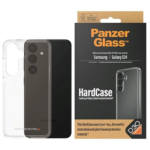 PanzerGlass cietais futrālis ar D3O® Bio un militāro sertifikāciju Samsung Galaxy S24 - caurspīdīgs | HardCase...