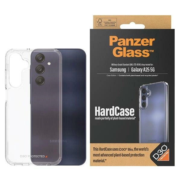 PanzerGlass HardCase with D3O® Bio and Military Grade certification for Samsung Galaxy A25 5G - transparent