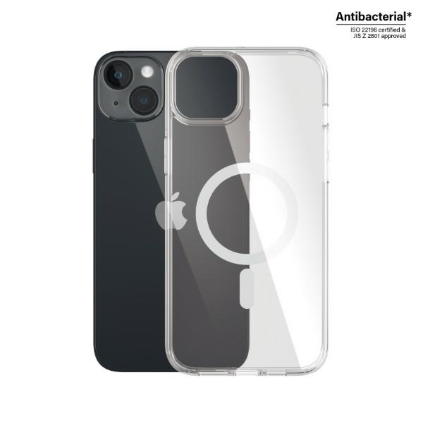 PanzerGlass HardCase with MagSafe Antibacterial Military Grade Certified Case for iPhone 14 Plus / 15 Plus - Transparent