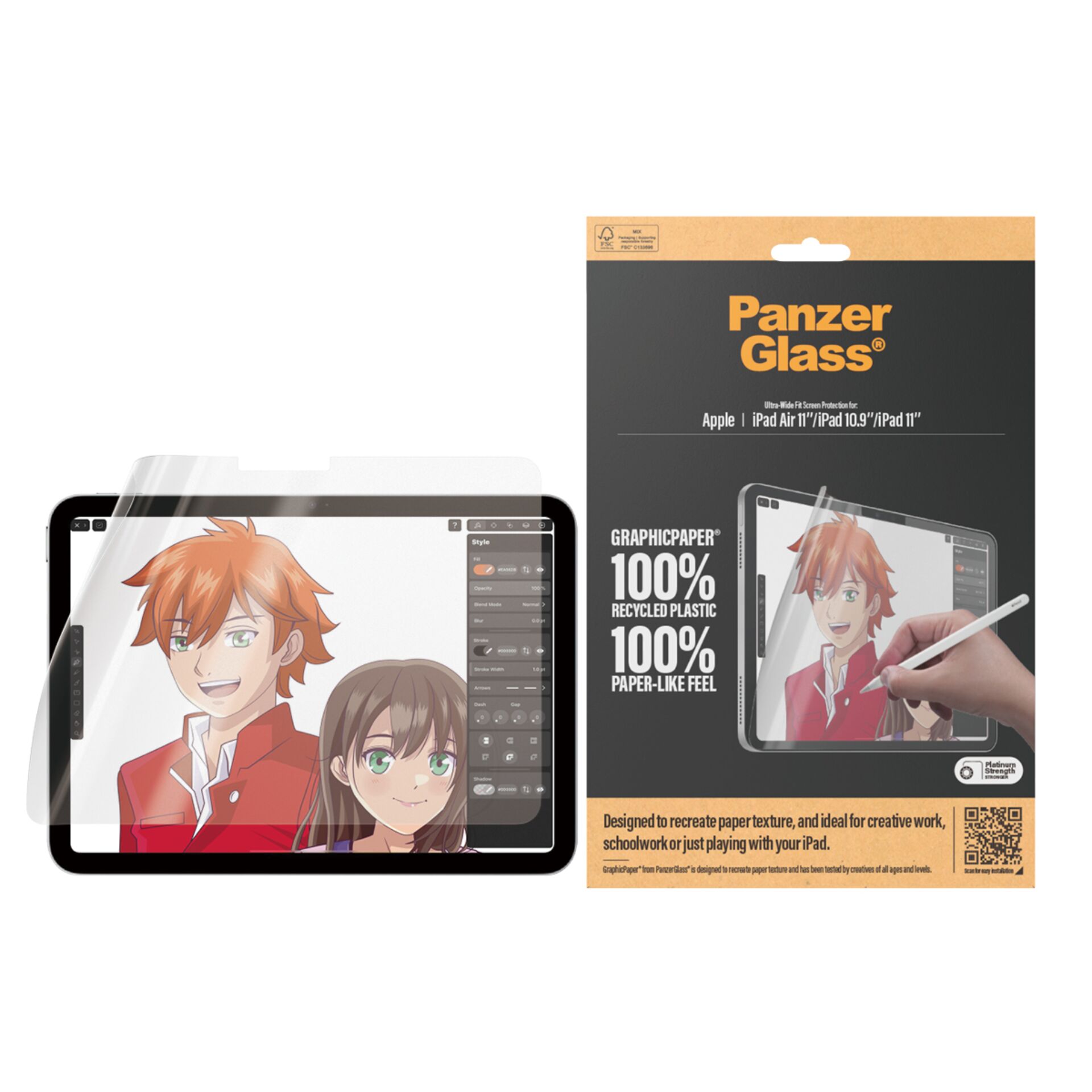 PanzerGlass GraphicPaper aizsargplēve iPad Air 13\" (2024) / iPad 10.9\"