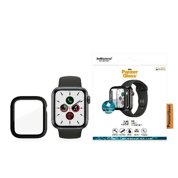 PanzerGlass apvalks Apple Watch 4/5/6/SE 40mm - Melns | Full Body Case for Black