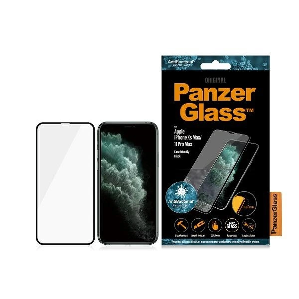 Антибактериальное закаленное стекло PanzerGlass E2E Super+ для iPhone XS Max / 11...