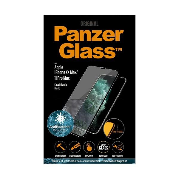 Антибактериальное закаленное стекло PanzerGlass E2E Super+ для iPhone XS Max / 11...