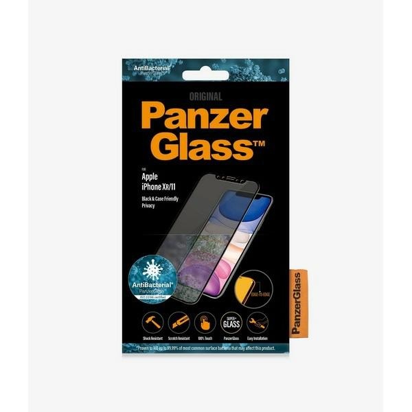 Panzerglass iPhone XR / 11 Screen Protector E2E Super+ Privacy, Black Frame