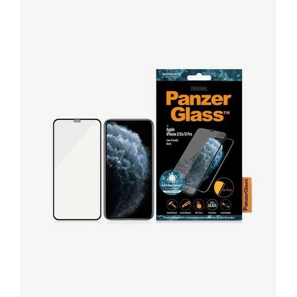 Защитное стекло PanzerGlass E2E Super+ для iPhone X / XS / 11 Pro, черная рамка