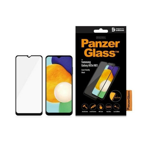 PanzerGlass E2E Обычное закаленное стекло для Samsung Galaxy A03 - с черной...