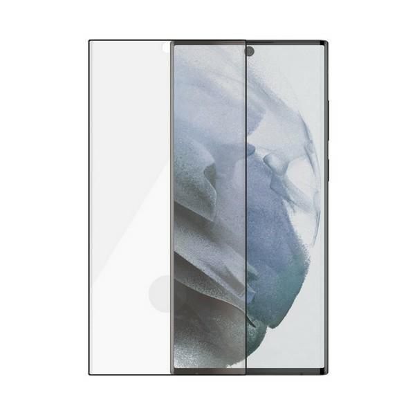 PanzerGlass E2E Microfracture Protective Glass for Samsung Galaxy S22 Ultra, Black Frame