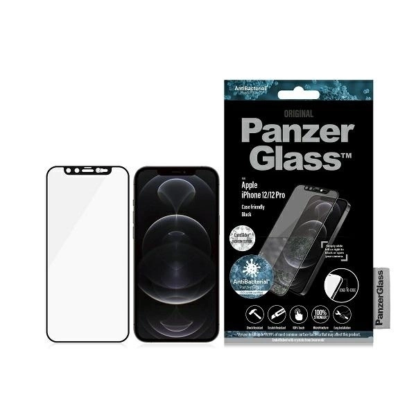 PanzerGlass iPhone 12 / 12 Pro Screen Protector with CamSlider Swarovski
