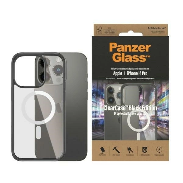 Чехол PanzerGlass ClearCase с антибактериальным MagSafe для iPhone 14 Pro -...