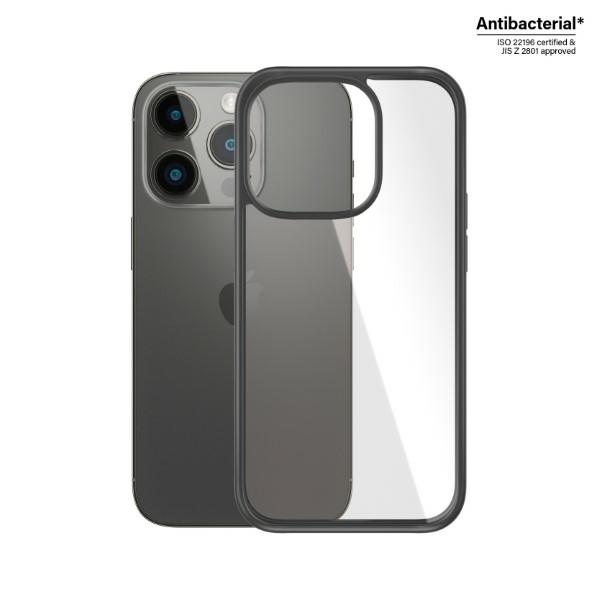 Apple iPhone 14 Pro 6.1\'\' PanzerGlass ClearCase Antibacterial Case Cover, Transparent and Black | Чехол...