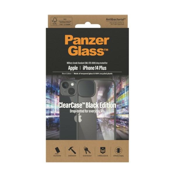 PanzerGlass iPhone 14 Plus / 15 Plus vāciņš ClearCase, caurspīdīgs/melns